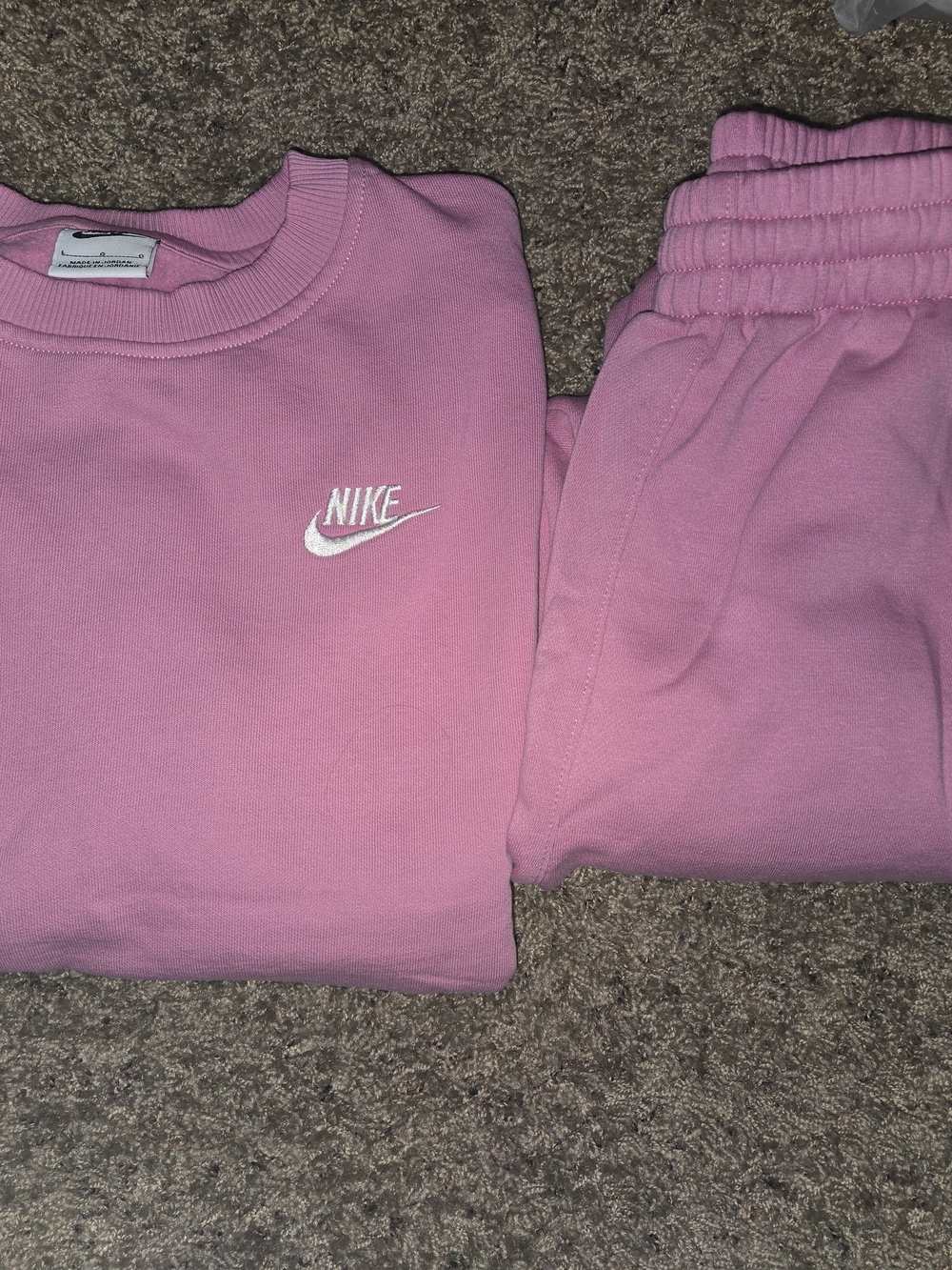 Nike Kids Light Pink Sweatshirt and Joggers Set